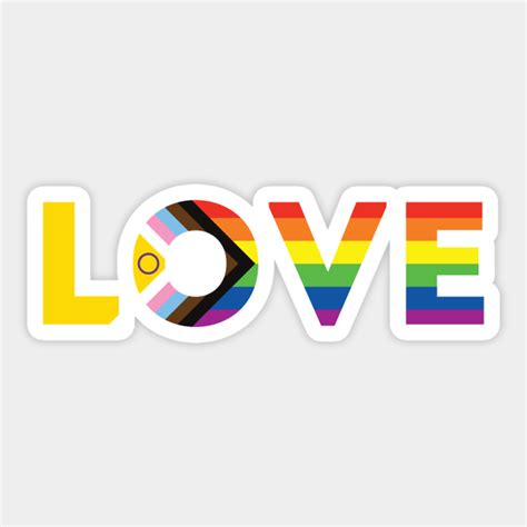 Progress Pride Intersex Inclusive Flag Love Intersex Pride Sticker