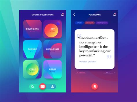 The interface makes it easy to navigate these are probably the most popular tags for users to choose from. Quoter App | App design inspiration, App design, Web app ...