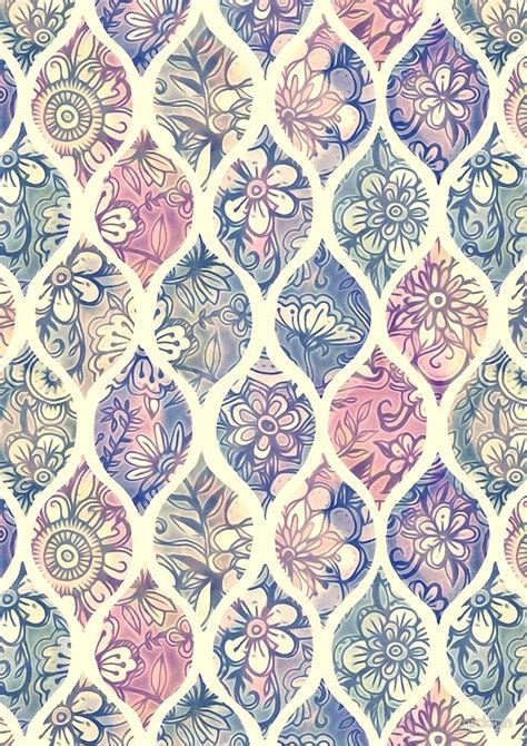 Patterned And Painted Floral Ogee In Vintage Tones Von Micklyn Iphone