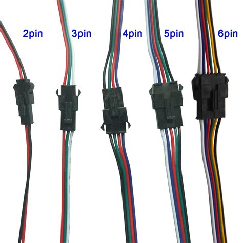 3 Pin Jst Sm Plug Male To Female Wire Cable Connector 5 Pair 3pin 4pin 5pin 6pin Jst Led