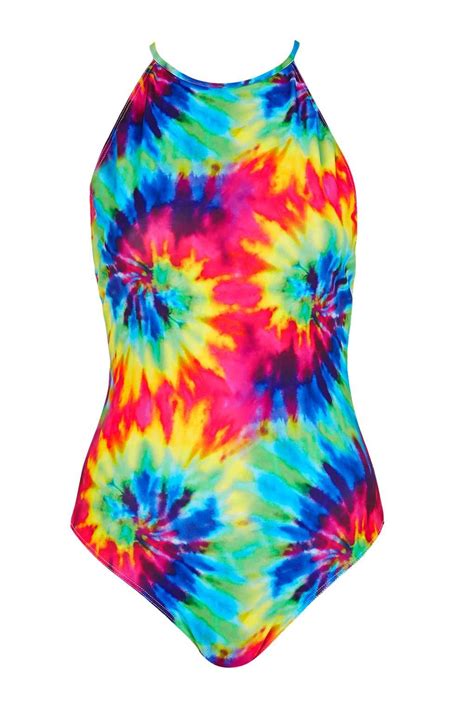 tie dye high neck swimsuit by jaded london topshop swimwear swimwear beachwear swimsuits