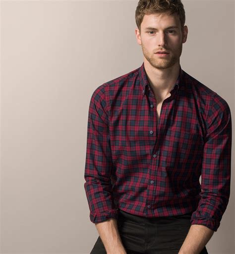 Red And Navy Check Shirt Formal Men Outfit Mens Casual Outfits Summer