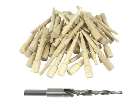 Miller Dowel 2x Starter Set With Stepped Bit And 50 Birch Dowels