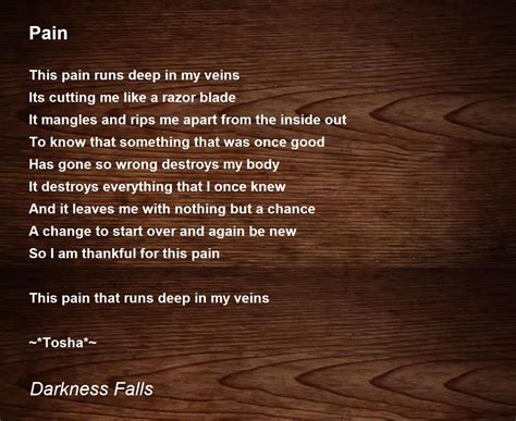 Pain Pain Poem By Darkness Falls