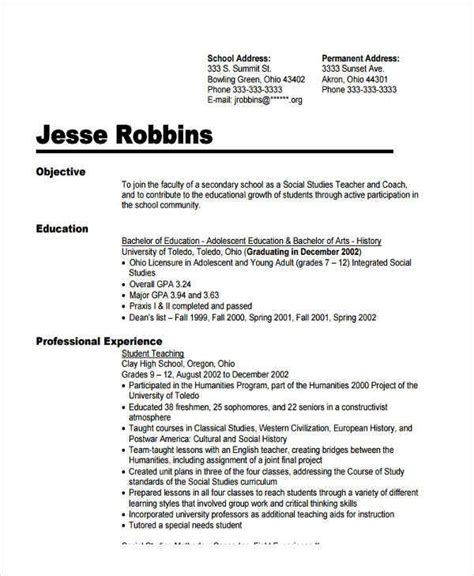 resume examples young adults  resume examples