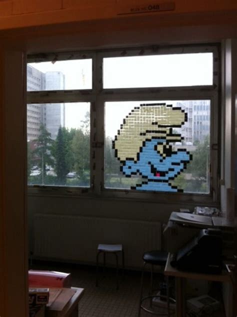 Impressive Post It Note Window Art 21 Pics