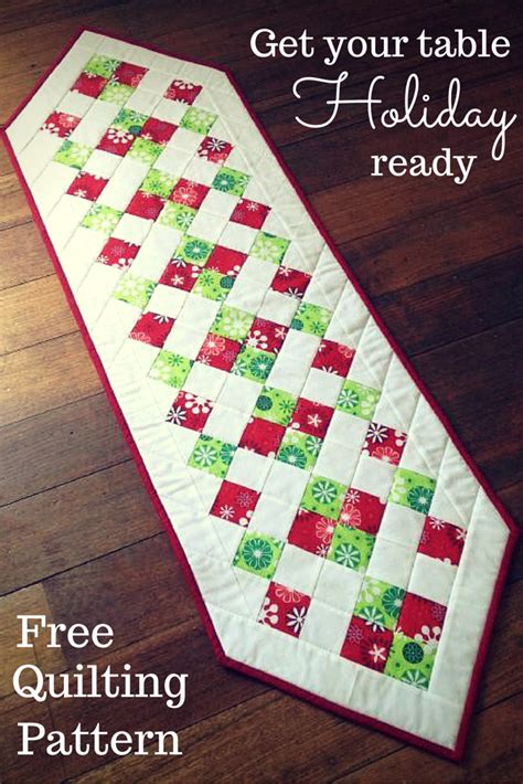 Easy Christmas Table Runner by Rachael G - Craftsy | Quilted table