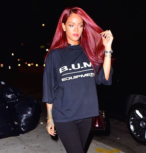 Rihanna Shows Off Long Red Hair Daily Record