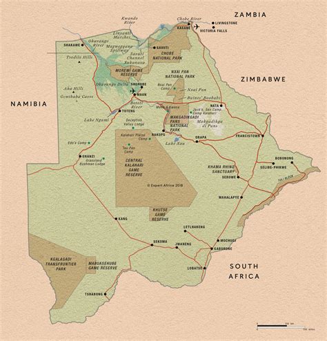Map Of Botswana With Images Africa Map Botswana