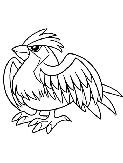 Pokemon Pidgey Coloring Page Coloring Home