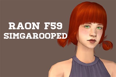 Ts2 Raon F59 Simgarooped By Deedee Sims Sims Hair Womens Hairstyles