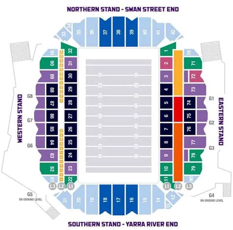Aami Park Melbourne Seating Plan Map Capacity And Parking