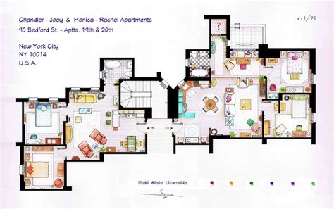 Detailed Floor Plan Drawings Of Popular Tv And Film Homes