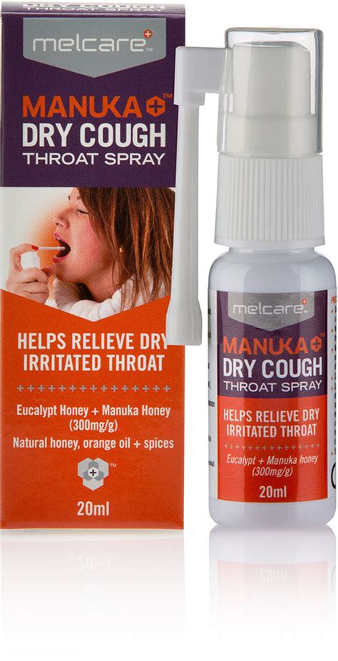 Melcare Manuka Dry Cough Throat Spray Melcare