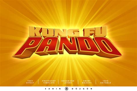 Kung Fus Panda Text Effectsmockups Template Package Add Ons