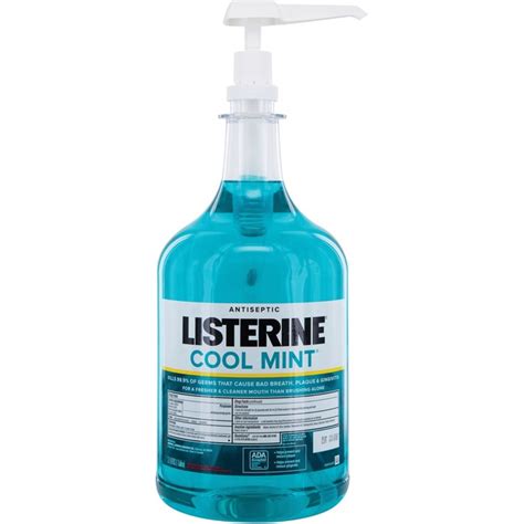 listerine cool mint antiseptic mouthwash for plaque gingivitis bad breath mint 1 gal 1 each