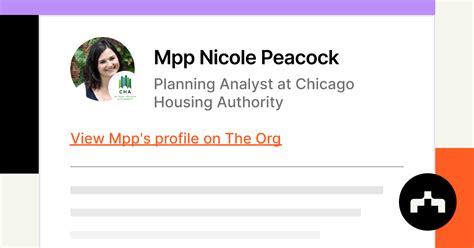 Mpp Nicole Peacock Planning Analyst At Chicago Housing Authority