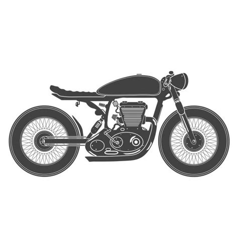 The hand drawn style of lettering and illustration is particularly popular in certain underground circles and communities. ᐈ Cafe racer vintage stock cliparts, Royalty Free cafe ...