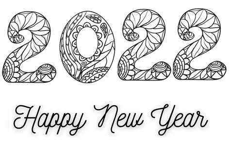 Free New Year 2022 Coloring Page - Free Printable Coloring Pages for Kids