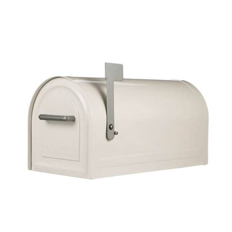 Gibraltar Mailboxes Reliant Locking Steel Residential Post Mount Mailbox White