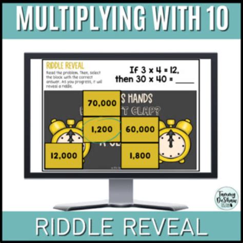 Multiplication With Multiples Of Ten Riddle Reveal Boom Cards Classful