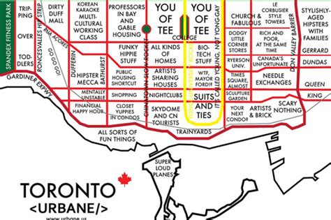 New Map Charts Toronto Neighbourhoods By Stereotype