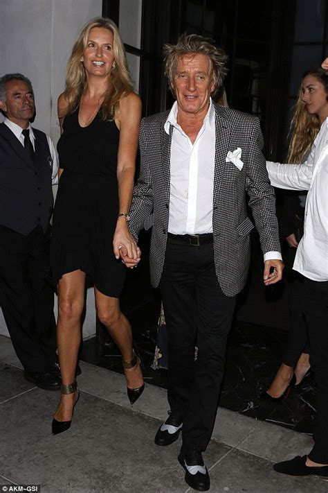 Rod Stewart And Penny Lancaster In Monochrome For Hollywood Date Night