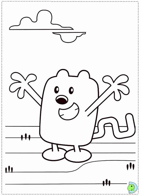 Wow Wow Wubbzy Coloring Page Dinokids Coloring Home