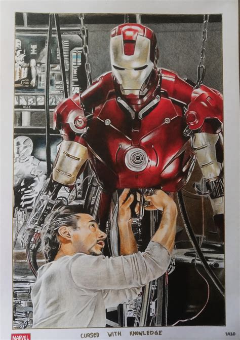 Iron Man Pencil Drawing During Lockdown Ravengers