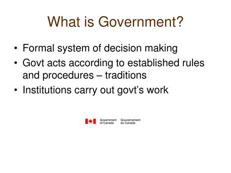 Ppt Government And Law The Structure Of Canada S Government