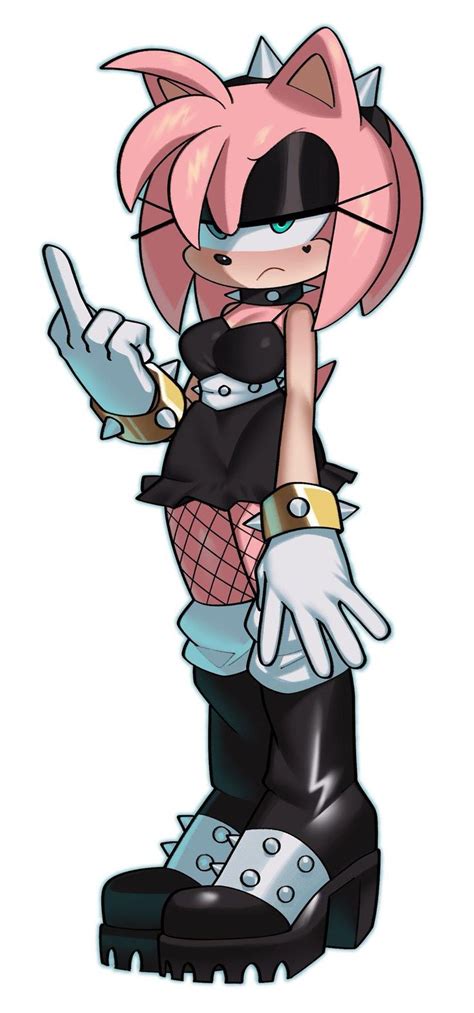 Goth Amy Sonic The Hedgehog Amy Rose Sonic Fan Characters Sonic