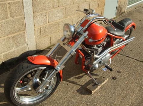 Stunning Bsa A10 Hardtail Chopper Lowrider Sootys Customs Spark In