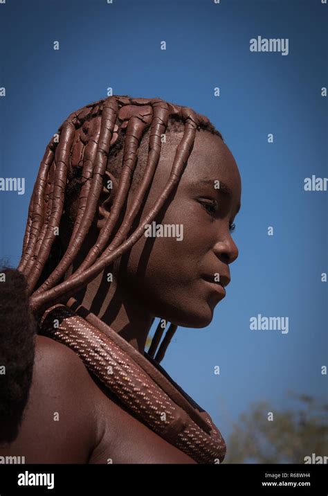 Portrait Of A Himba Tribe Young Woman Cunene Province Oncocua Angola
