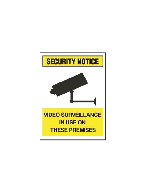 Security Notice Sign Video Surveillance In Use On These Premises Id