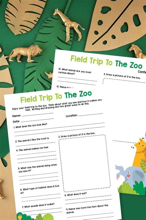 Fun Field Trip To The Zoo Printable Field Trip Homeschool Science