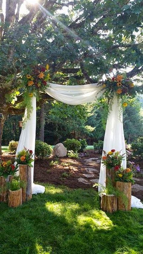 Nice 54 Inexpensive Backyard Wedding Decor Ideas