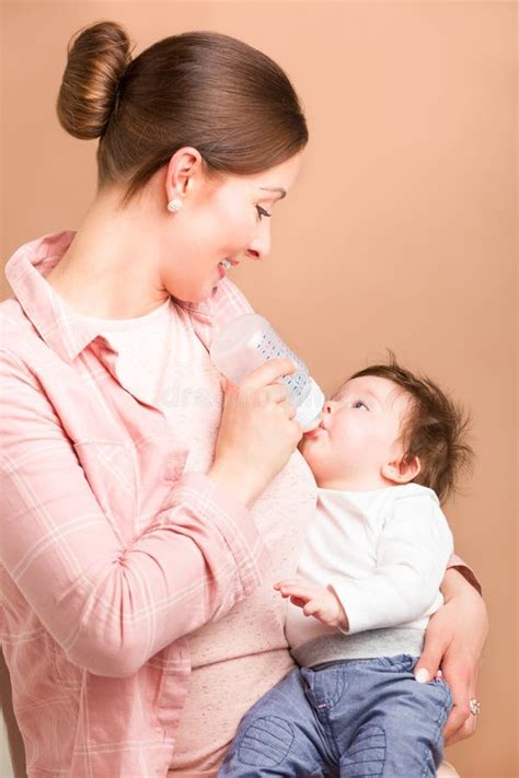 Mother And Six Months Old Baby Girl Stock Image Image Of Newborn