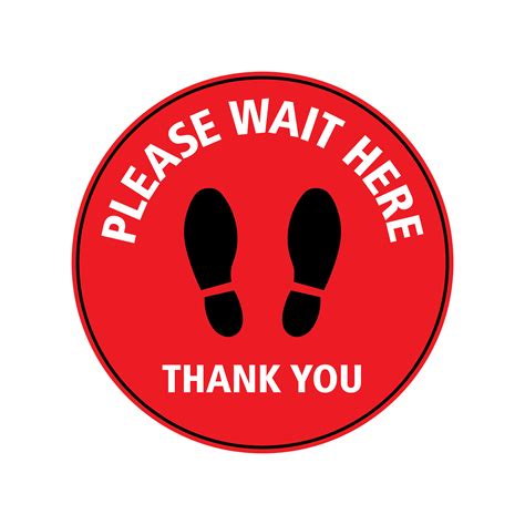Please Wait Here Floor Decal — Koncept Sign Group