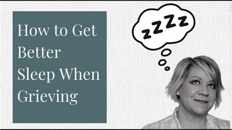 5 Tips For Better Sleep While Grieving Youtube