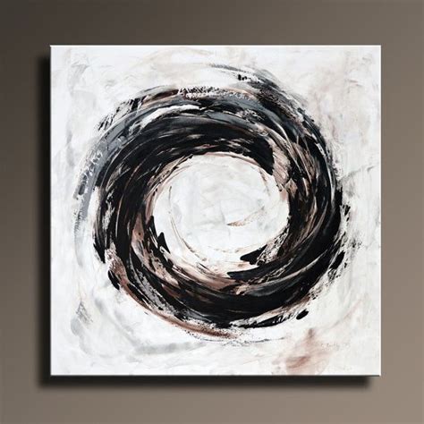 36 Original Abstract White Gray Brown Black Painting On