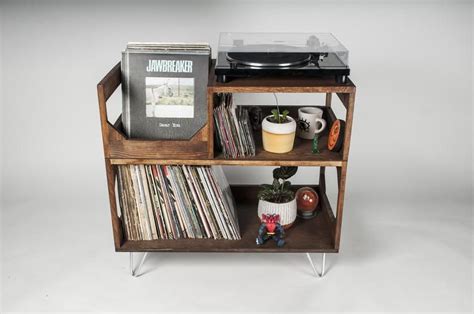 The Turntable Station On Hairpin Legs Etsy Record Storage Box Record