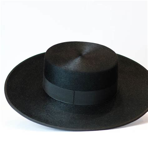 Sombrero Ala Ancha Superior Negro Pelo Sombreros Antonio García