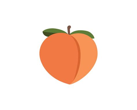 Vector Peach Emoji Design Svg  Png Eps Etsy