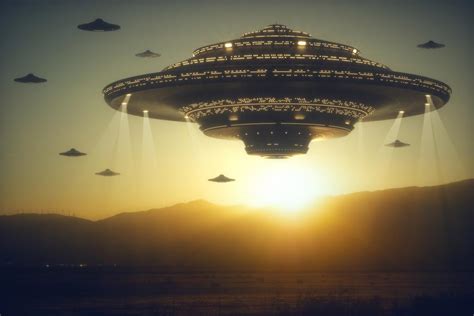 Alien Invasion Flying Saucer Spaceship Ufo Art Print Mural Poster 36x54