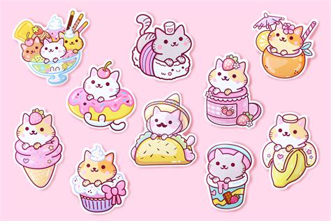 Cute Kawaii Stickers Printable You Dont Have To Go To A Physical Shop