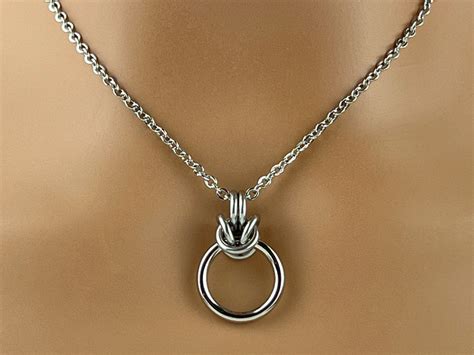 Submissive Day Collar Rose Gold Necklace Bdsm O Ring Chainmaille 24