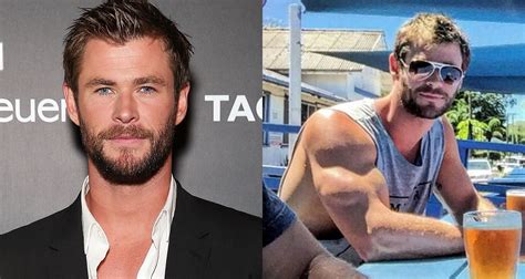 Chris Hemsworth Jokes That His Bulging Biceps Are The Result Of