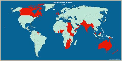 British Empire Map 1914
