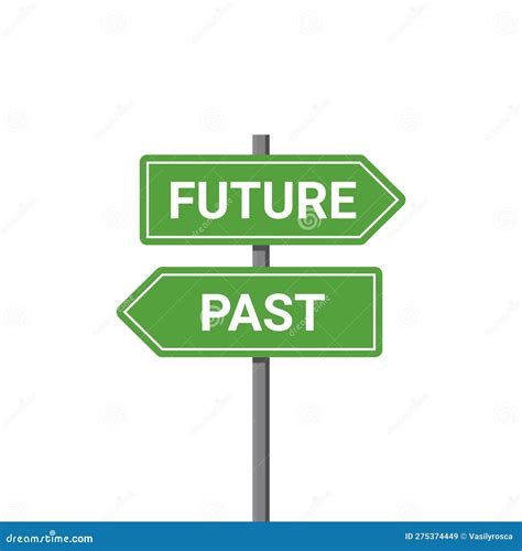Future Past Present Board Icon. Now Pas and Future Way Destiny Sign