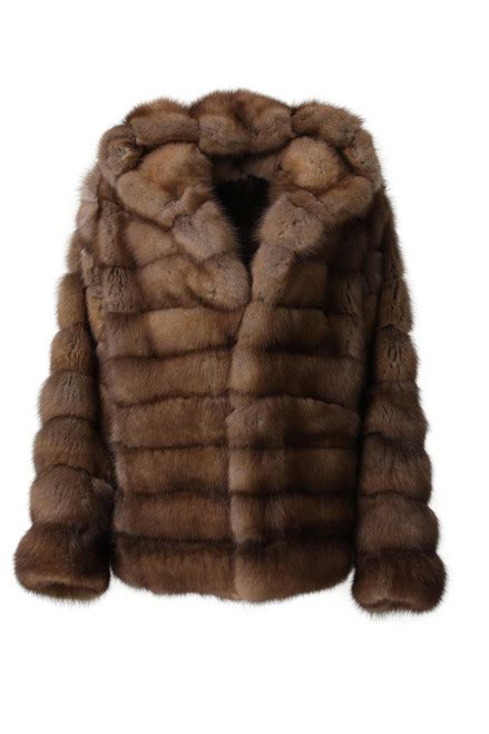 men s hooded sable fur coat skandinavik fur